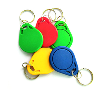 Grosir ABS NFC tahan air kunci Fob Tag dapat ditulis T5577 125kHz RFID Keyring 13.56MHz F08 RFID Hotel & pembayaran kunci