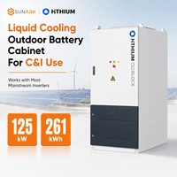 Sistema de Almacenamiento de Energía de Iones de Litio OEM para Exteriores, IP55, 125kW, 261kWh, con EMS Inteligente para Gestión de Energía Solar en Parques Industriales