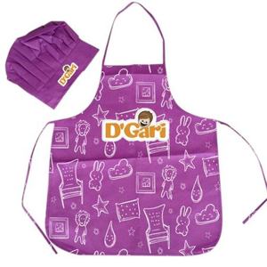 Cheap Wholesale <b>Kids</b> Baking Apron Sets for <b>Painting</b> & Baking Unisex Polyester/Cotton Chef Hat Set with Custom Logo - Product Image 3