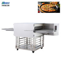 Four à pizza à air chaud à chaîne de 32 pouces, grande capacité, en acier inoxydable, machine de cuisson électrique à convoyeur, outil de restauration industrielle
