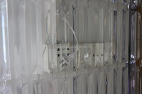 Piliers en cristal cylindriques pour décoration intérieure, toile de fond de scène de mariage, idéal pour les fêtes - Vente chaude