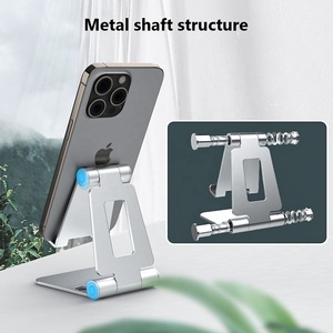 <span class=keywords><strong>Support</strong></span> de téléphone portable pliable en alliage d'aluminium flexible, personnalisable en usine, hauteur réglable pour écrans de 4 à 10 pouces, portable - Product Image 4