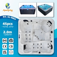 Bain à remous acrylique Balboa pour 5 personnes, baignoires à remous autoportantes, spa de luxe avec massage, jacuzzi, bains à remous extérieurs avec éclairage LED
