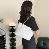 Sac à bandoulière réglable en cuir véritable imperméable avec chaîne, personnalisé et tendance, pour femme, usage quotidien