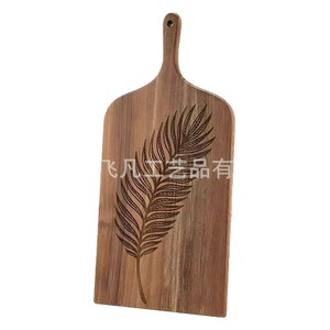 Tabla de cortar de madera de acacia de 51 cm rectangular con asa para uso en la cocina - Product Image 5
