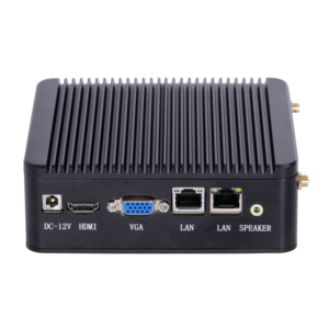 Elsky  NANO19 Fanless Mini Pc with J1900 Cpu  Support 2LAN HDMI 4K Available for Advisement Player