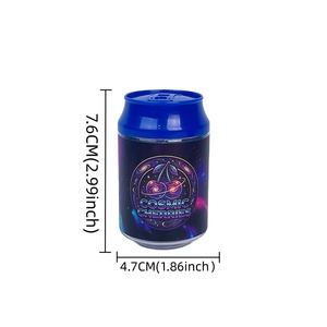 Disponibile Barattolo in <span class=keywords><strong>Plastica</strong></span> da 3,5g 100ml a Forma di Lattina con Etichetta Opaca, Coperchi Multicolore e Motivi Stampati per Caramelle Gommose ed Erbe Secche - Product Image 5