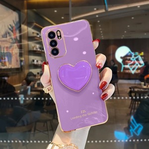 Coque pour Xiaomi <span class=keywords><strong>Redmi</strong></span> 10 10A 10C 10X 4G Love Heart Bracket Plating Phone Holder Soft Silicone Cover - Product Image 6