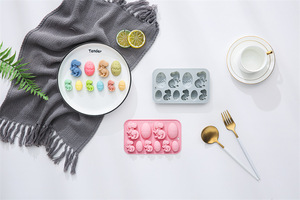 Moules à gâteau en silicone antiadhésifs au design de dinosaures, de qualité alimentaire, réutilisables, mignons, en silicone magnétique pour chocolat, bonbons et glaces DIY - Product Image 6