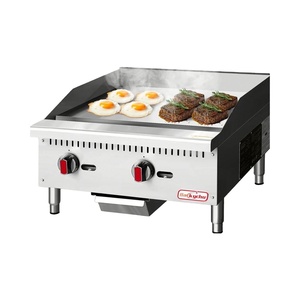 Hot Seller 24\" Commercial Gas <b>Griddle</b> 60,000 BTU <b>Flat</b> <b>Top</b> Natural Gas (NG) & Propane Countertop Kitchen Equipment - Product Image 1