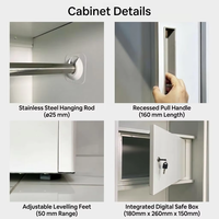 Armoire pliable réglable en acier avec motif imprimé pour la maison, le bureau, la chambre à coucher, l'hôtel