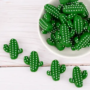 Cactus shape Silicone Bead Plant Focal Beads For Jewelry Making DIY Pen Handmade Accessories