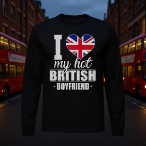 Camiseta de manga larga con diseño británico de I Love My Hot British Boyfriend - Product Image 3