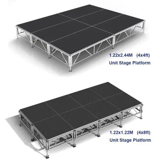 4x8 Stage Recyclable Folding Tragbares Bühnen binders ystem Zum Verkauf