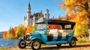 Auto Eléctrico Vintage <span class=keywords><strong>de</strong></span> Turismo para 8 Personas |   Vehículo <span class=keywords><strong>de</strong></span> Transporte <span class=keywords><strong>Certificado</strong></span> por la UE para Resorts y Sitios Históricos - Product Image 3