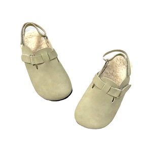 Chaussons unisexes chauds en similicuir suédé doux pour l'automne et l'hiver, sabots doux avec boucle - Product Image 5