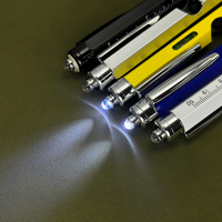 Stylo à bille multifonctionnel en métal Seapen, nouveau, personnalisable avec logo, 9-en-1, avec lumière LED, stylo de dessin technique avec fonction de niveau