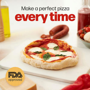 <span class=keywords><strong>Pierre</strong></span> à <span class=keywords><strong>pizza</strong></span> rectangulaire surdimensionnée de 15x12 pouces-<span class=keywords><strong>Pierre</strong></span> de cuisson en cordiérite durable avec pelure en bois gratuite pour four et gril - Product Image 4