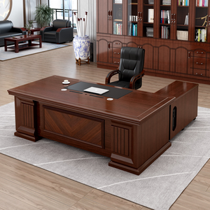 Scrivania Direzionale Moderna Modulare in Legno con Mobile per Studi di Contabilità e Uso Domestico - Product Image 5