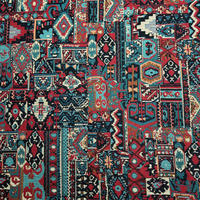 Nouveau tissu jacquard Sadu de luxe de style bohème aztèque du Moyen-Orient, tissé en fil teint marine pour sacs