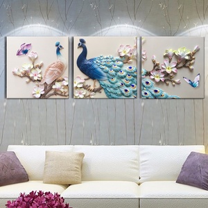 Decoración de Pared, Arte de Pavo Real, Impresiones Modernas, Cuadros Contemporáneos para el Hogar, Impresión de Póster de Animales, Pintura en Lienzo - Product Image 1