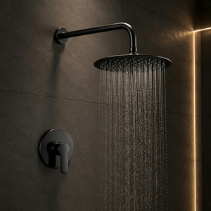 Ensemble de douche mural moderne doré en gros, avec sortie supérieure en acier inoxydable 304, optionnel 8-16 pouces, en laiton mural - Product Image 3