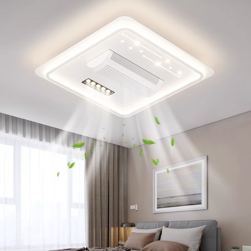 Bladeless Ceiling Fan with Light Remote Control Dimmable LED Ceiling Lamp for Bedroom Living Room Commercial Lighting OEM Custom