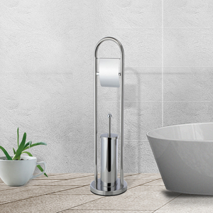 Pavimento in piedi wc in acciaio inox pennello <span class=keywords><strong>e</strong></span> supporto di <span class=keywords><strong>carta</strong></span> per la casa o in albergo usa - Product Image 6