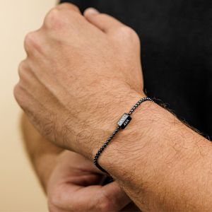 <span class=keywords><strong>Bracelet</strong></span> personnalisé en acier inoxydable électroplaqué, gravé au laser, élégant et tendance, à faire soi-même - Product Image 2