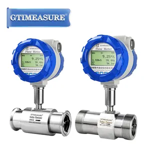 Turbine Flow Meter Methanol Water Fuel Liquid Diesel Oil Flow Meter DN50 Stainless Steel Flowmeter RS485