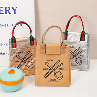 Sac isotherme personnalisé Colefa avec logo, lettre mignonne rose, sac à déjeuner en papier Tyvek lavable, sacs à déjeuner de luxe pour adultes, femmes, hommes, école, enfants