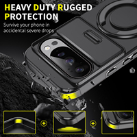Coque de téléphone tendance avec support métallique rotatif à 360 degrés et fenêtre arrière pour Google Pixel 7 8A 9 10 Pro XL Pixel 9A
