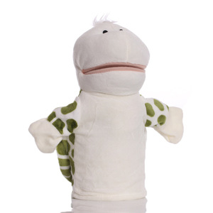 Marioneta de mano de animales súper suave personalizada, oso para aliviar el estrés de los niños, juguetes de peluche, técnica lavada, relleno de algodón PP para bodas - Product Image 2