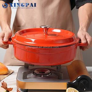 XINGPAI 뷔페 장비 주철 클래식 미식가 요리를위한 다목적 타원형 주철 에나멜 캐서롤 - Product Image 5