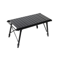 Rechteckiger Tragbarer Outdoor-Klapptisch mit Eierkarton-Platte aus Aluminium, Höhenverstellbarer Taktischer Grill- und Campingtisch