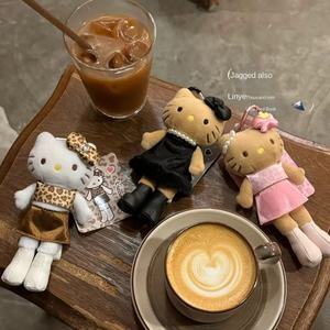 Nero Super morbido peluche gambe lunghe piccola borsa stile profumato piccolo ciondolo <span class=keywords><strong>Hellokitty</strong></span> pendente gioielli appesi - Product Image 4