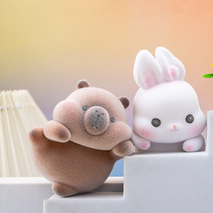 ตุ๊กตาสัตว์น่ารักทำจากเรซิ่น PVC ของตกแต่งขนาดเล็กสำหรับบ้าน สำนักงาน โต๊ะทำงาน ของขวัญ - Product Image 3