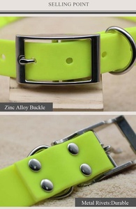 NiBao fácil de plástico limpia <span class=keywords><strong>Collar</strong></span> de perro de goma de la sensación de perro de <span class=keywords><strong>Collar</strong></span> de hebilla de Metal O anillo - Product Image 2