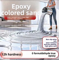 Peinture de sol autolissante en résine époxy industrielle avec sable coloré, application au pinceau, JHY PAINT Modèle JHY-EPOXY01