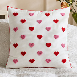Housse de coussin brodée en forme de cœur, pour anniversaire, mariage, décoration de la maison, cadeau pour couple, vente chaude - Product Image 5