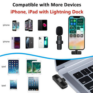 Microphone de conférence Lavalier à condensateur cardioïde miniature, sans fil, léger et portable K9 pour vidéo courte et diffusion en direct - Vente chaude - Product Image 3