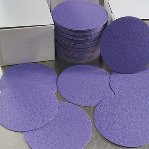 6 Inch Purple Sanding Disc Hook And Loop 80 Grit <strong>Sandpaper</strong> Film Or Paper Base Ceramic <strong>Sandpaper</strong>
