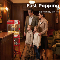 Chariot de concession pour pop-corn, avec bouilloire de 2,5 oz et 300 W, sur roulettes, prêt à être déplacé au comptoir