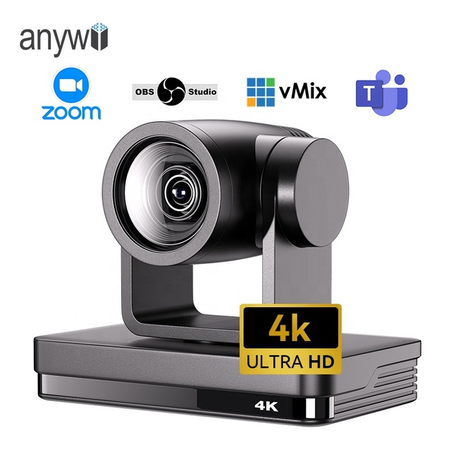 Anywii 4K PTZ Camera AI Auto Track Video Conference & Audio Conference System Live Streaming for Church School Events Studio