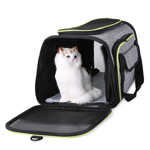 Carrier Cat Travel Pets Bag FREE SAMPLE Wholesale Canvas Foldable Travel Airline Approved Pet Carrier Tote Bag For Dog Cat 2021 New Pet Storage Bag