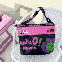 Sacs tissés en PP réutilisables, écologiques, imperméables, sacs de courses tissés avec poignée, bandoulière, sacs recyclables laminés