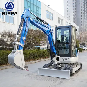 Máquinas chinesas Rippa NDI355 Farm Digger Mini Escavadeira Escavadeira De Esteira Escavadeira Motor EPA