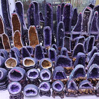 Vente en gros de géodes de cristal de quartz améthyste violette naturelle du Brésil, grandes pierres, trous, grappes de cristal pour la décoration
