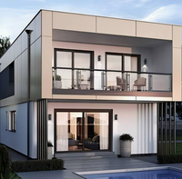 Maison Modulaire en Acier Personnalisée, Installation Rapide, Économe en Énergie, Alimentée par Énergie Solaire, Légère, pour Salle de Bain, Résidence Familiale, Villas