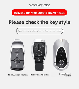 สำหรับเมอร์เซเดส-เบนซ์ C200L, A180GLA, 200GLC, 260GLK, GLK300, S-Class, CLA - กล่องใส่กุญแจรถแบบโลหะและหนัง, ฝาครอบป้องกันกุญแจ - Product Image 6
